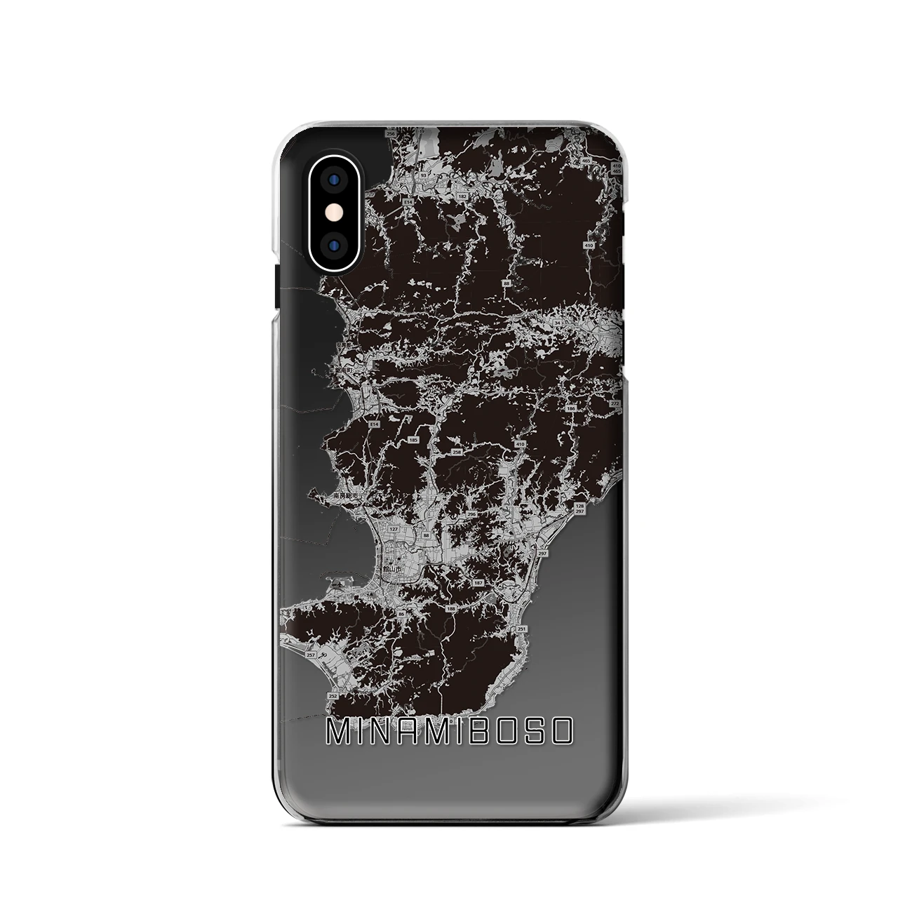 【南房総（千葉県）】地図柄iPhoneケース（クリアタイプ）