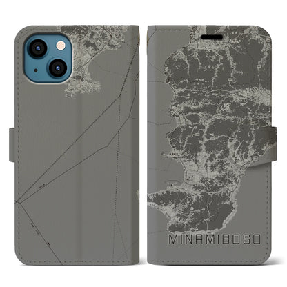 【南房総（千葉県）】地図柄iPhoneケース（手帳タイプ）