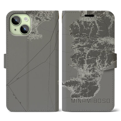 【南房総（千葉県）】地図柄iPhoneケース（手帳タイプ）