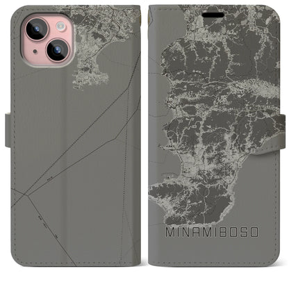 【南房総（千葉県）】地図柄iPhoneケース（手帳タイプ）