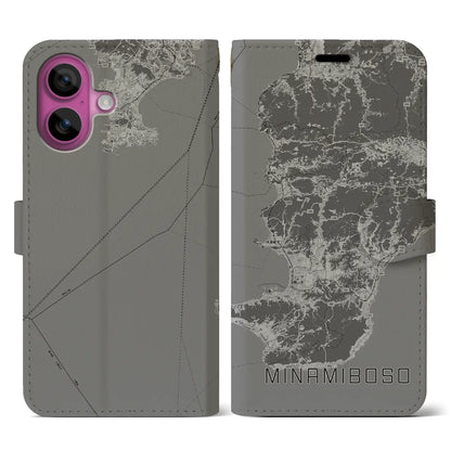 【南房総（千葉県）】地図柄iPhoneケース（手帳タイプ）