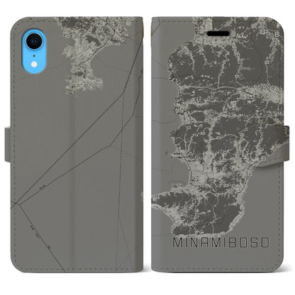 【南房総（千葉県）】地図柄iPhoneケース（手帳タイプ）