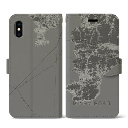 【南房総（千葉県）】地図柄iPhoneケース（手帳タイプ）