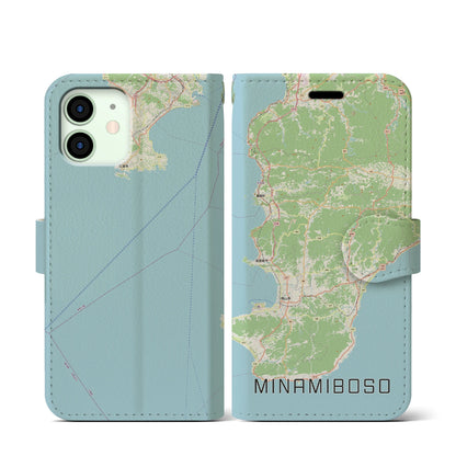 【南房総（千葉県）】地図柄iPhoneケース（手帳タイプ）