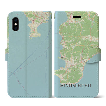 【南房総（千葉県）】地図柄iPhoneケース（手帳タイプ）