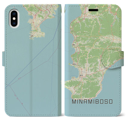 【南房総（千葉県）】地図柄iPhoneケース（手帳タイプ）