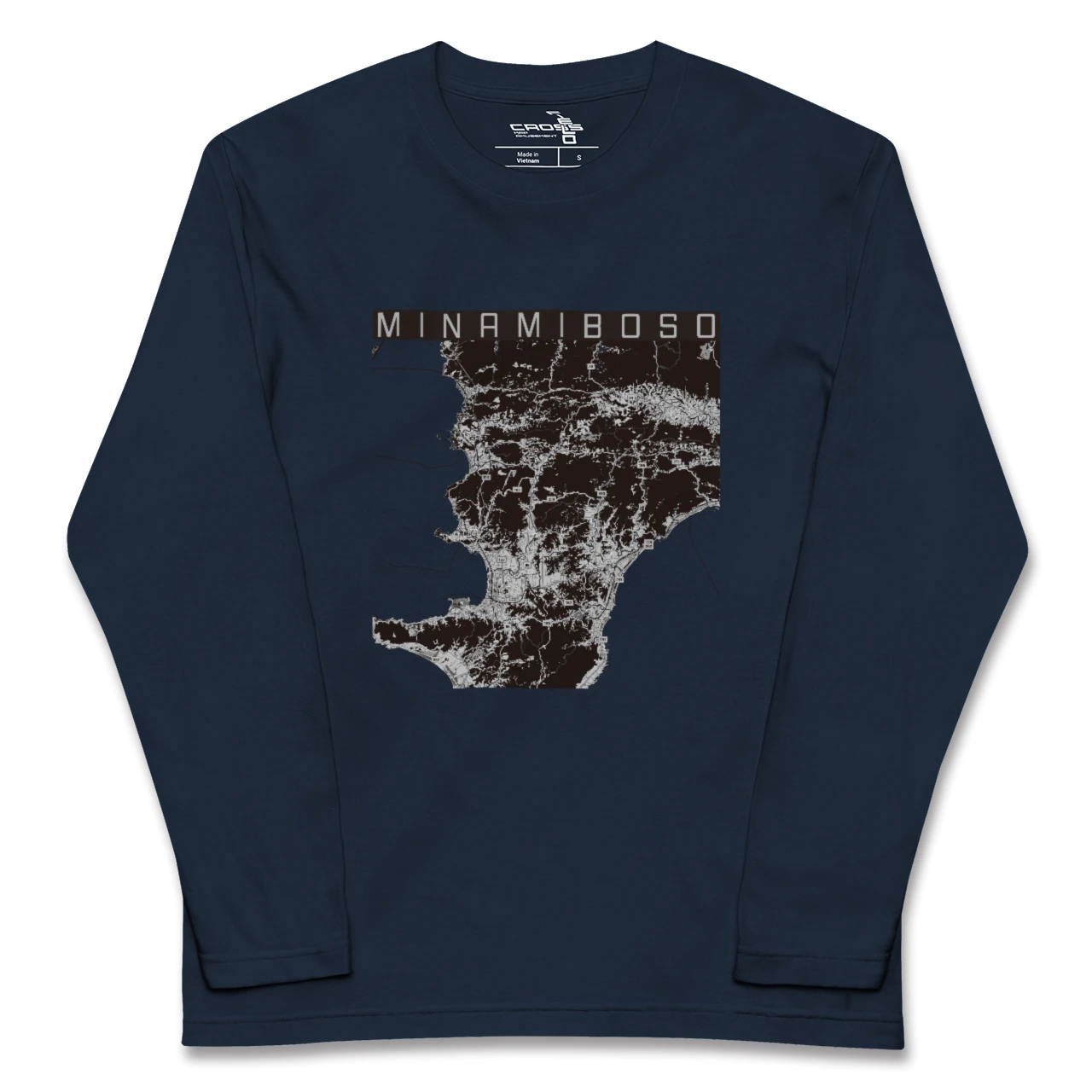 【南房総（千葉県）】地図柄ロングスリーブTシャツ