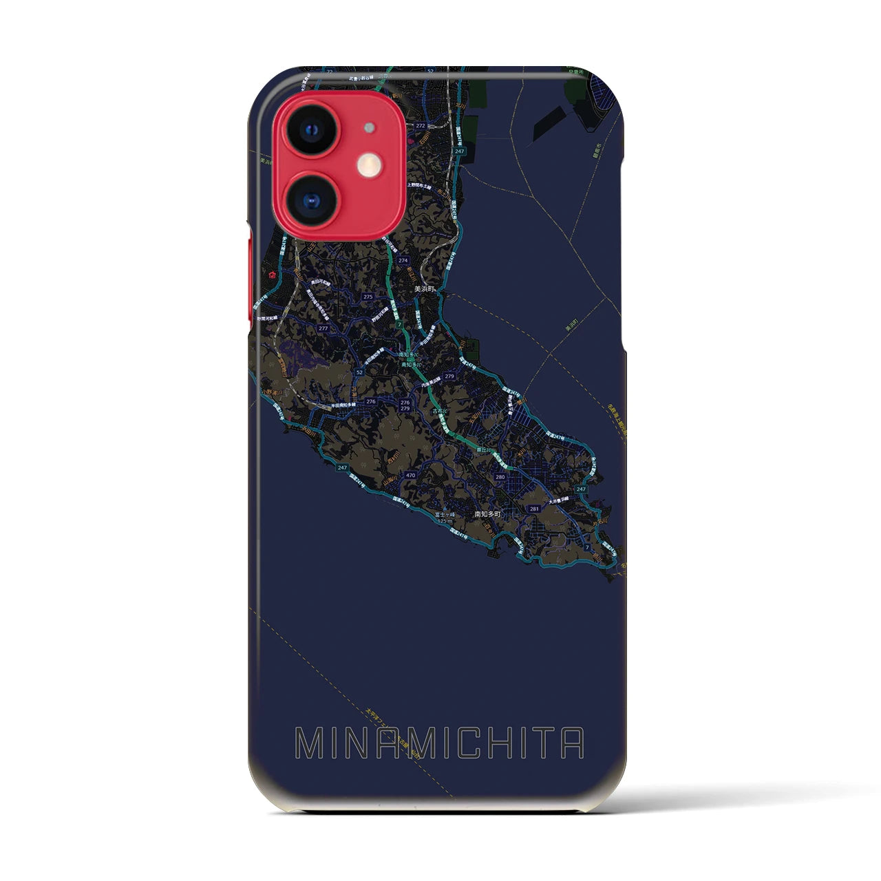 【南知多（愛知県）】地図柄iPhoneケース（バックカバータイプ）