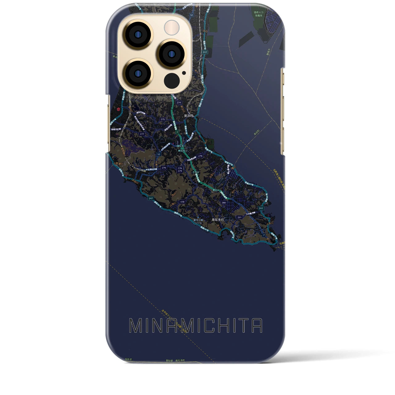 【南知多（愛知県）】地図柄iPhoneケース（バックカバータイプ）