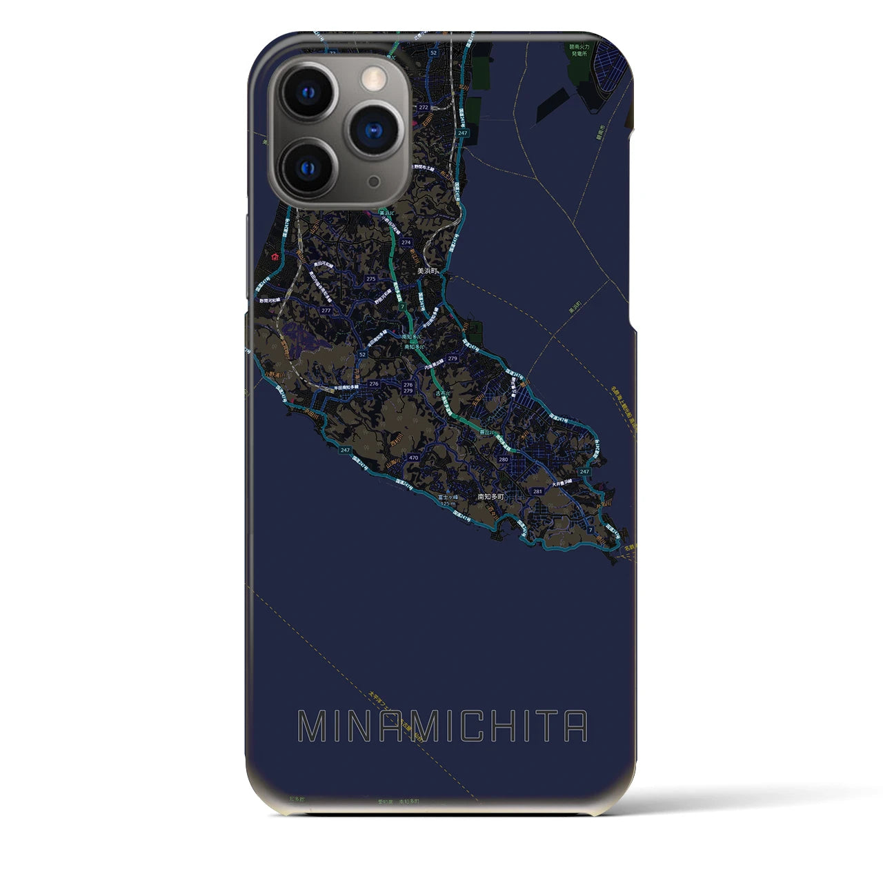 【南知多（愛知県）】地図柄iPhoneケース（バックカバータイプ）