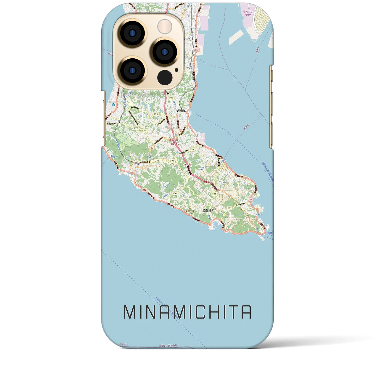 【南知多（愛知県）】地図柄iPhoneケース（バックカバータイプ）