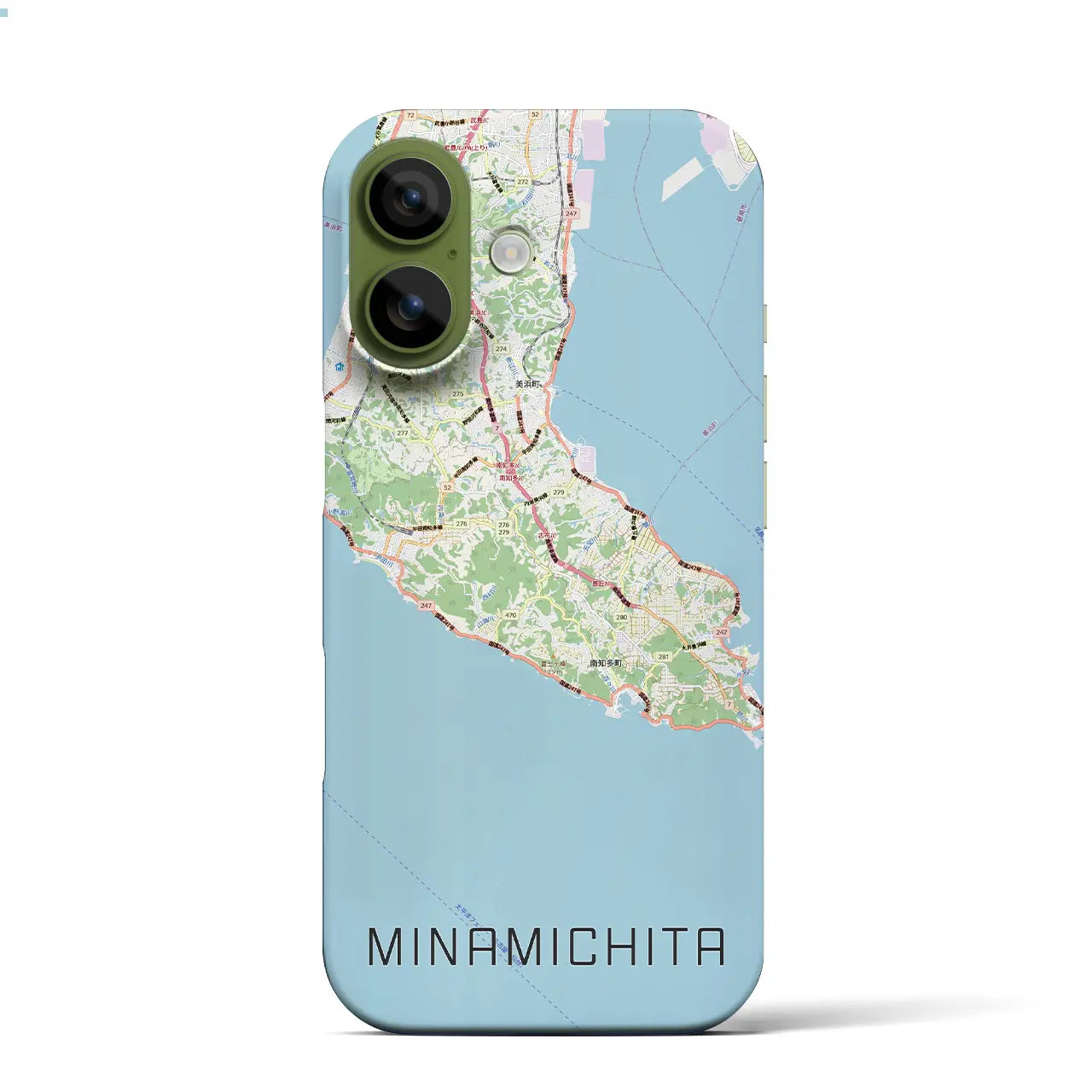 【南知多（愛知県）】地図柄iPhoneケース（バックカバータイプ）