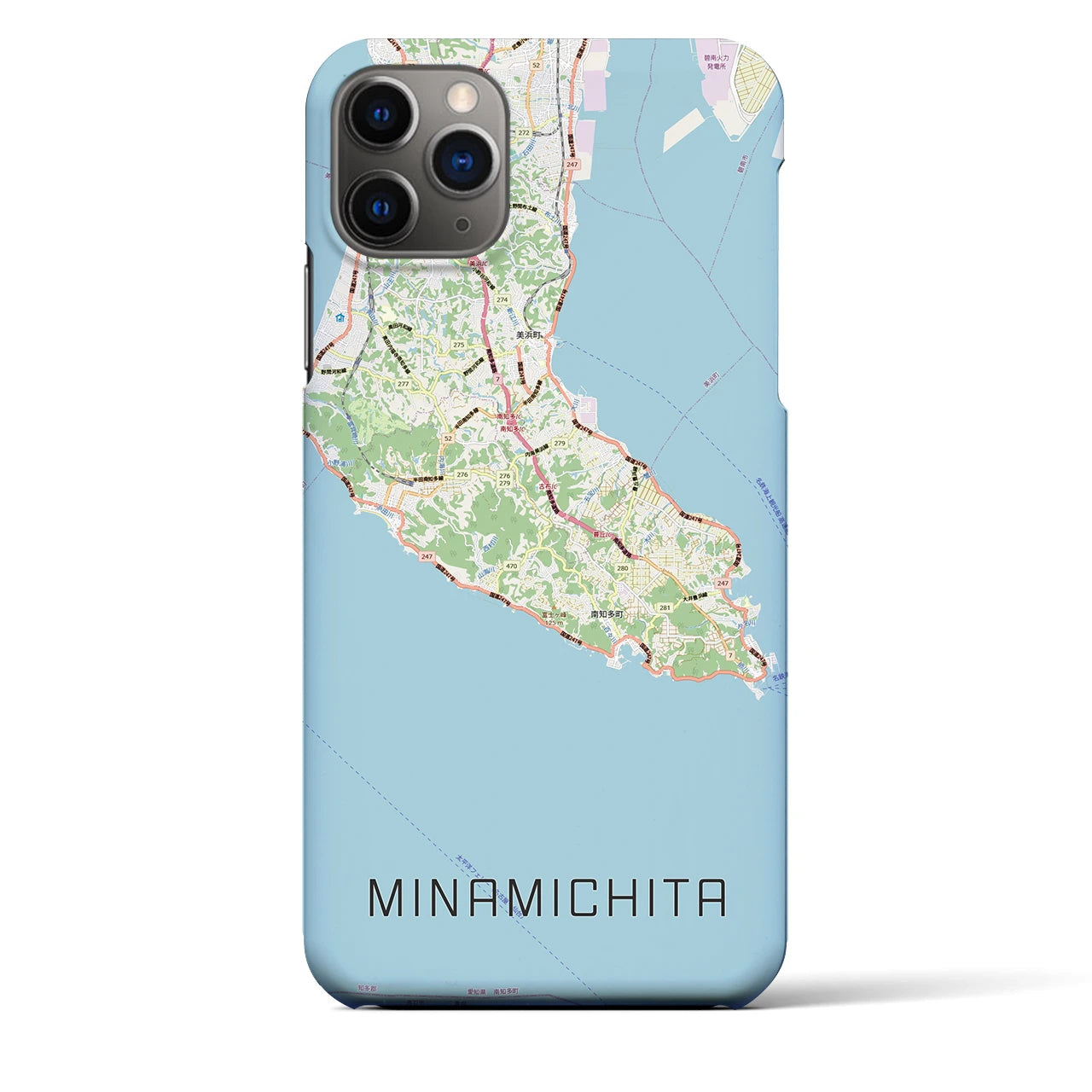 【南知多（愛知県）】地図柄iPhoneケース（バックカバータイプ）