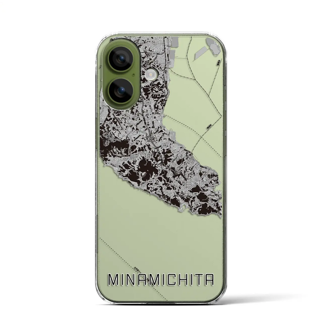 【南知多（愛知県）】地図柄iPhoneケース（クリアタイプ）モノトーン・iPhone 17 Pro Max 用