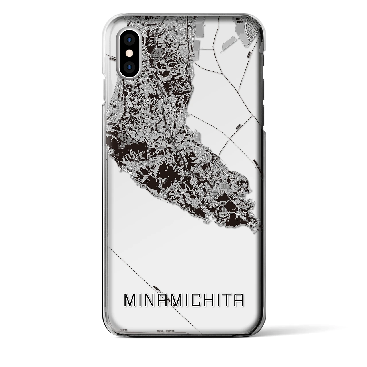 【南知多（愛知県）】地図柄iPhoneケース（クリアタイプ）