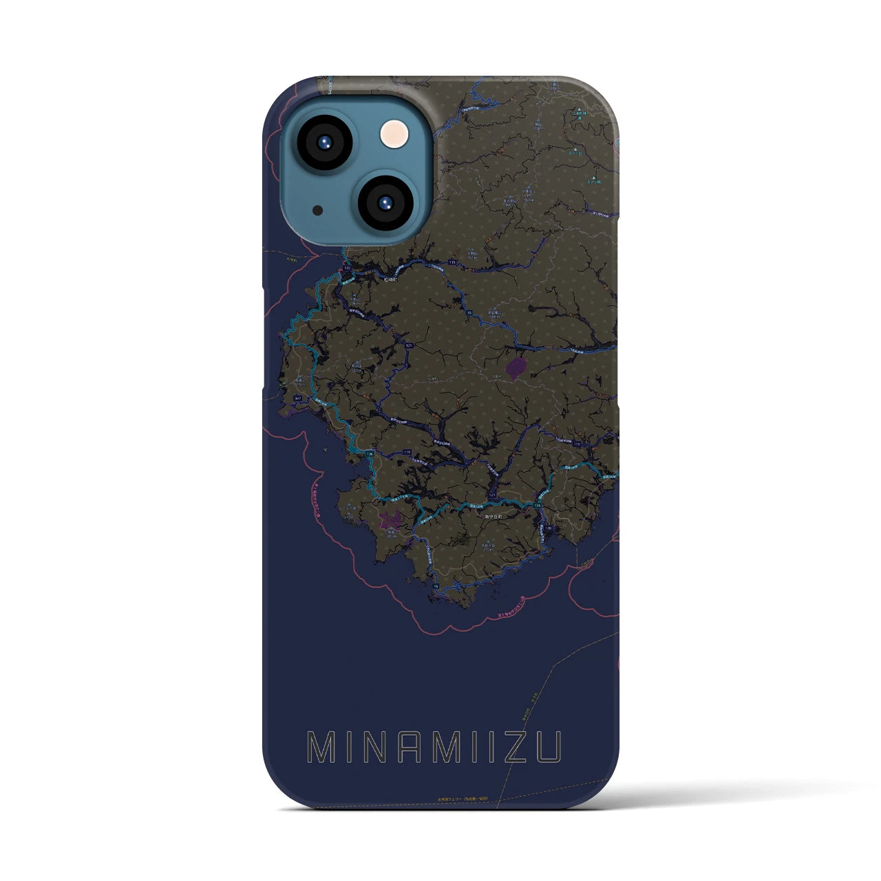 【南伊豆（静岡県）】地図柄iPhoneケース（バックカバータイプ）