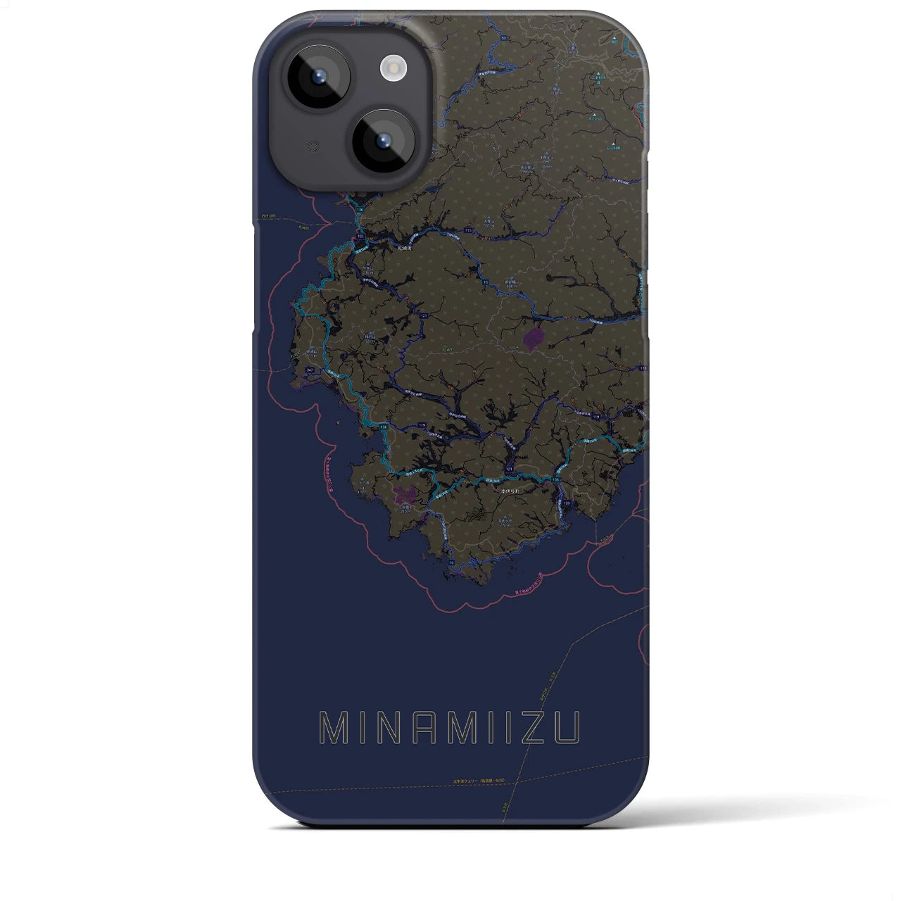 【南伊豆（静岡県）】地図柄iPhoneケース（バックカバータイプ）