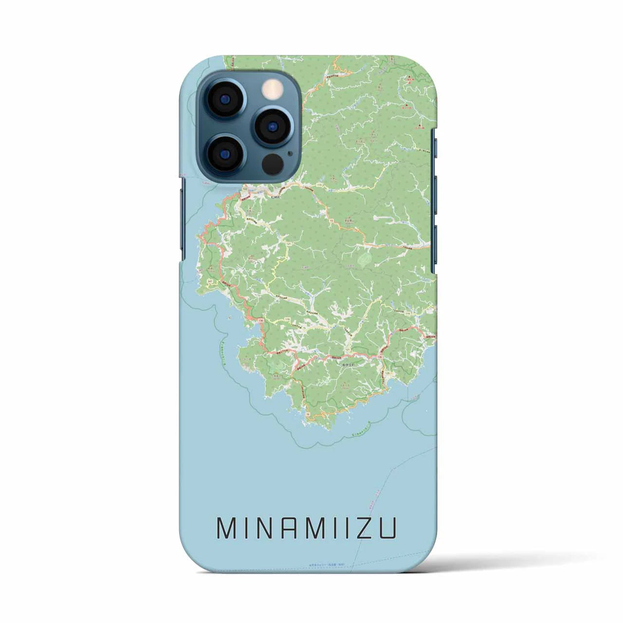 【南伊豆（静岡県）】地図柄iPhoneケース（バックカバータイプ）