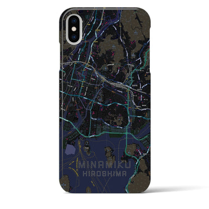 【南区（広島市）】地図柄iPhoneケース（バックカバータイプ）