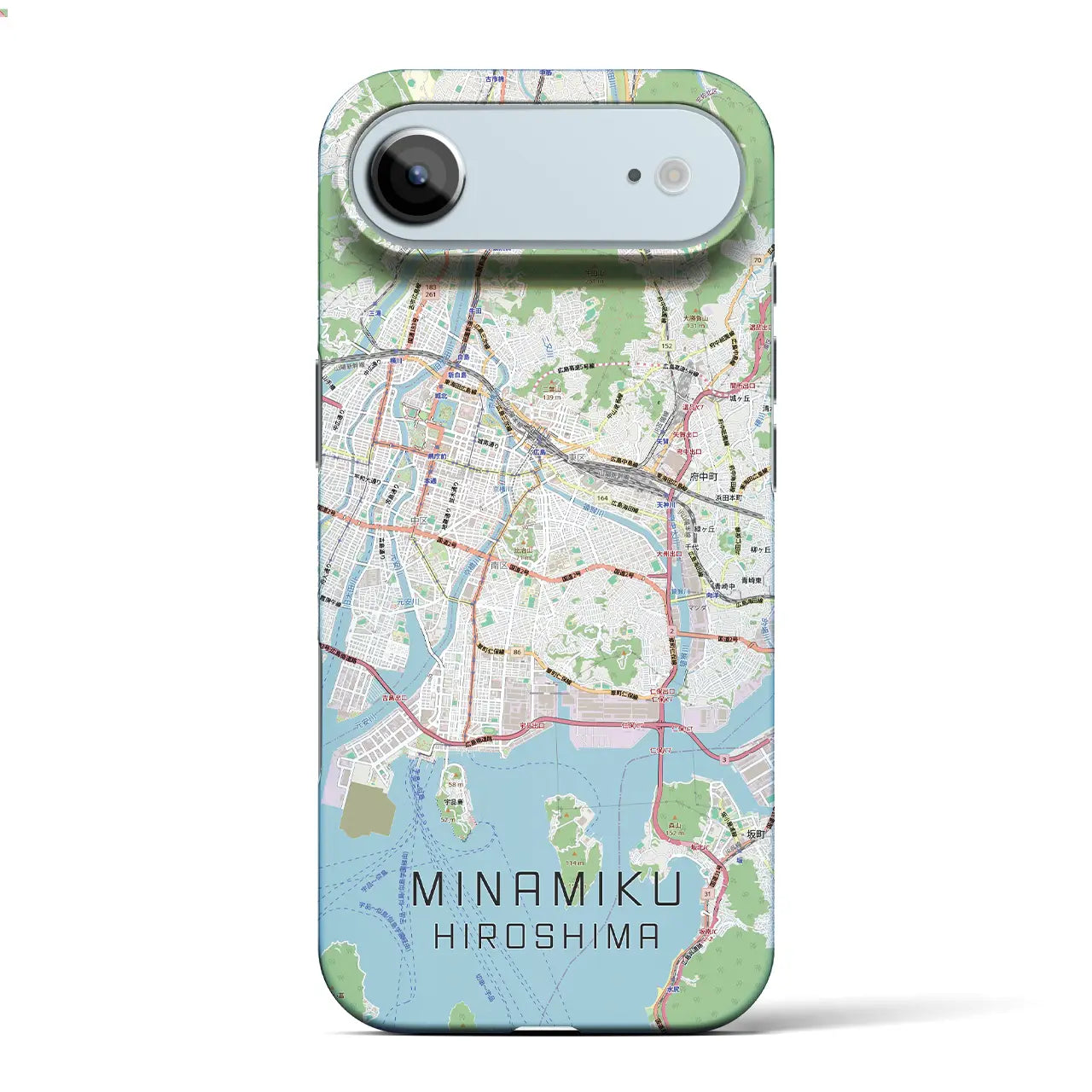 【南区（広島市）】地図柄iPhoneケース（バックカバータイプ）