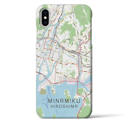 【南区（広島市）】地図柄iPhoneケース（バックカバータイプ）