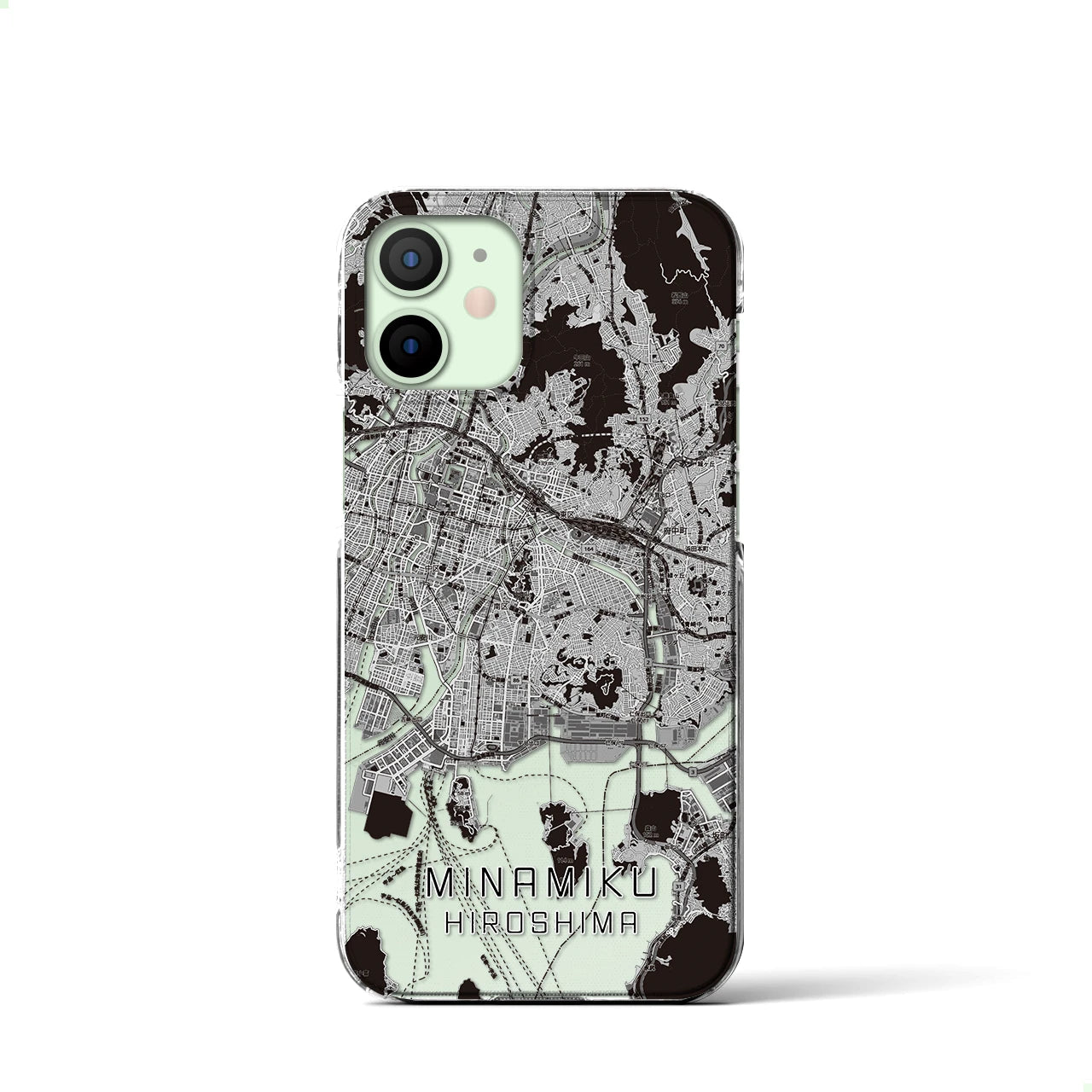 【南区（広島市）】地図柄iPhoneケース（クリアタイプ）