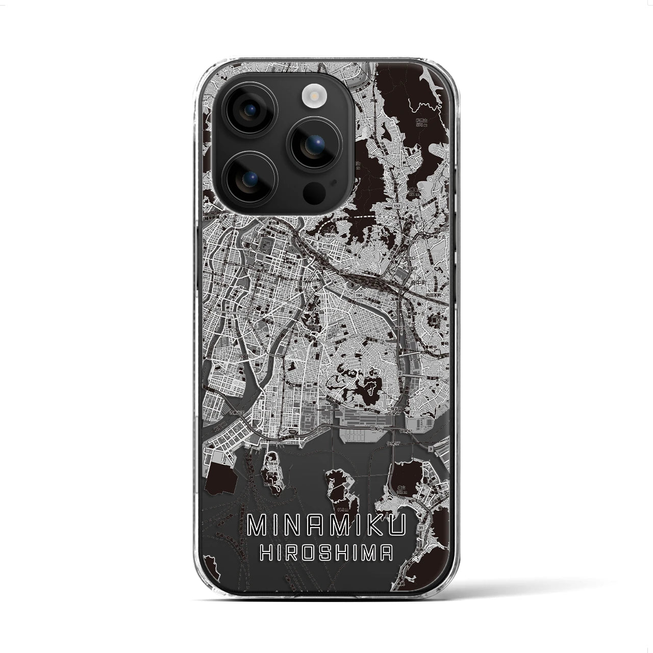 【南区（広島市）】地図柄iPhoneケース（クリアタイプ）
