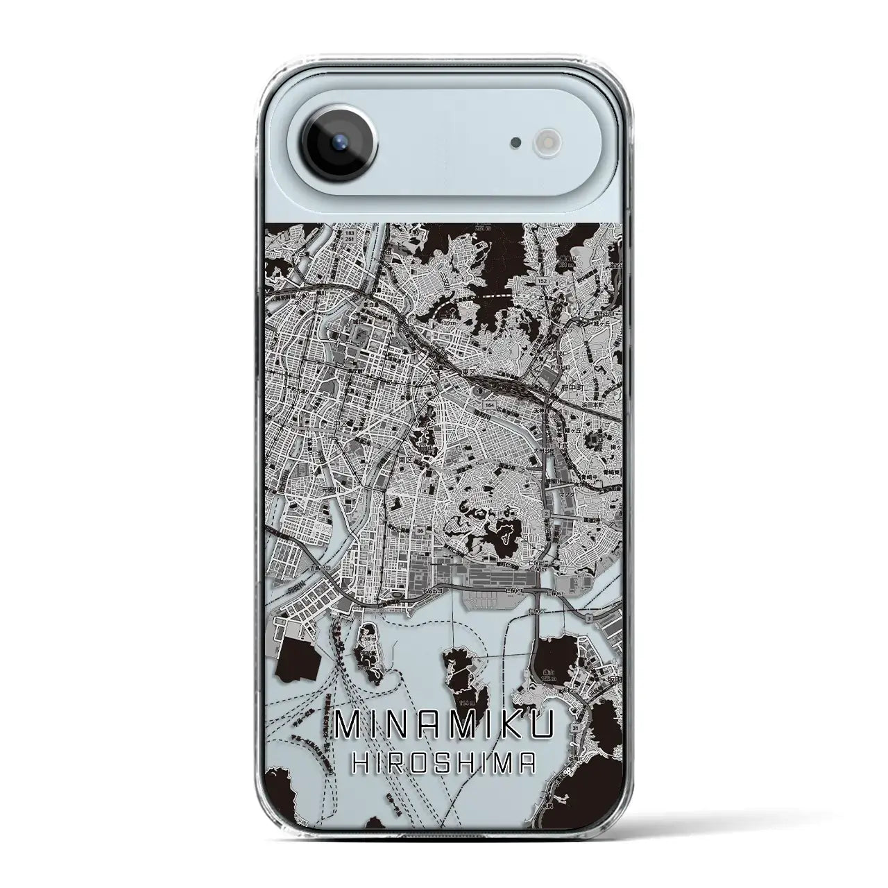 【南区（広島市）】地図柄iPhoneケース（クリアタイプ）