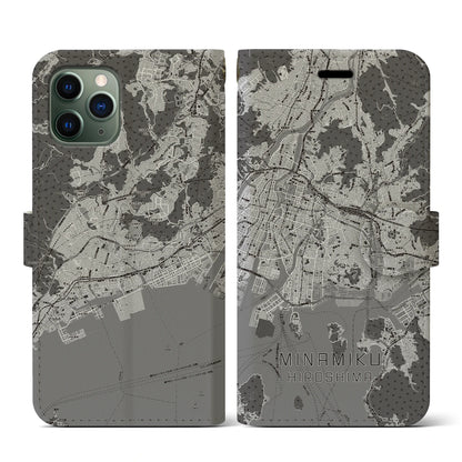 【南区（広島市）】地図柄iPhoneケース（手帳タイプ）