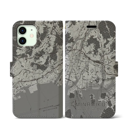 【南区（広島市）】地図柄iPhoneケース（手帳タイプ）