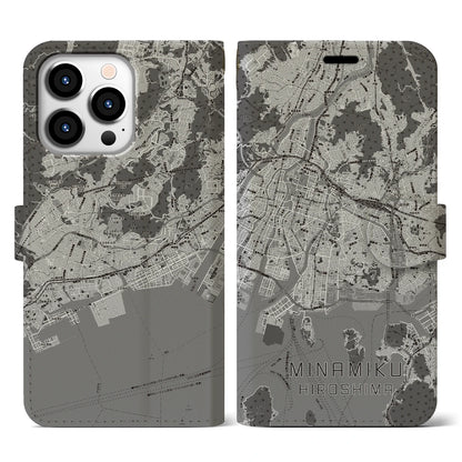 【南区（広島市）】地図柄iPhoneケース（手帳タイプ）