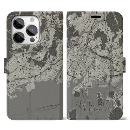 【南区（広島市）】地図柄iPhoneケース（手帳タイプ）