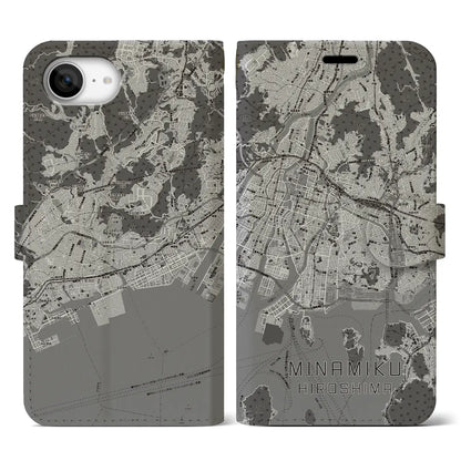 【南区（広島市）】地図柄iPhoneケース（手帳タイプ）