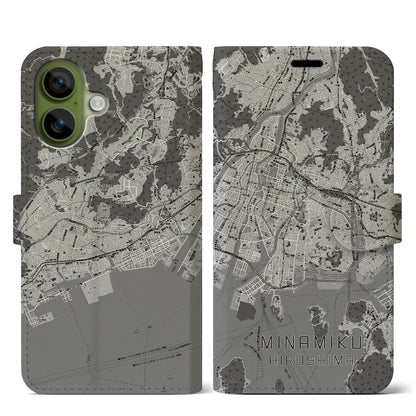 【南区（広島市）】地図柄iPhoneケース（手帳タイプ）