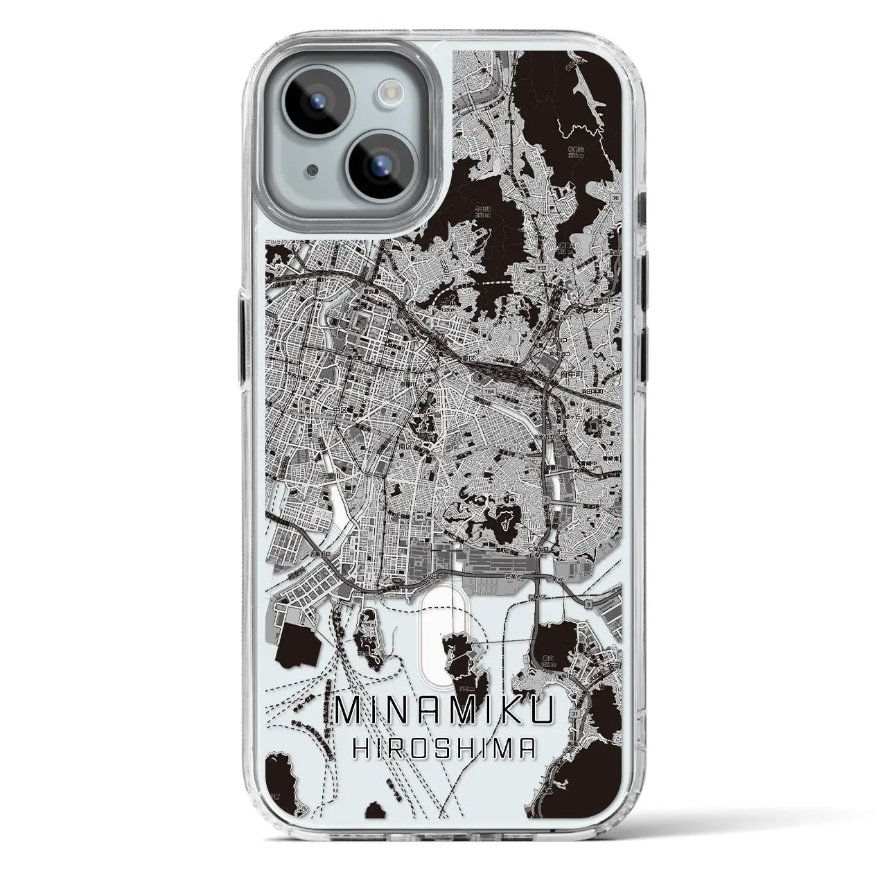 【南区（広島市）】地図柄iPhoneケース（MagSafeタイプ）