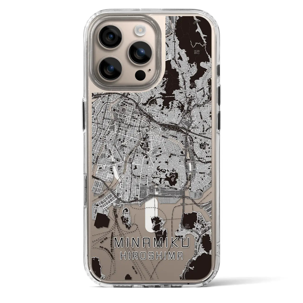 【南区（広島市）】地図柄iPhoneケース（MagSafeタイプ）