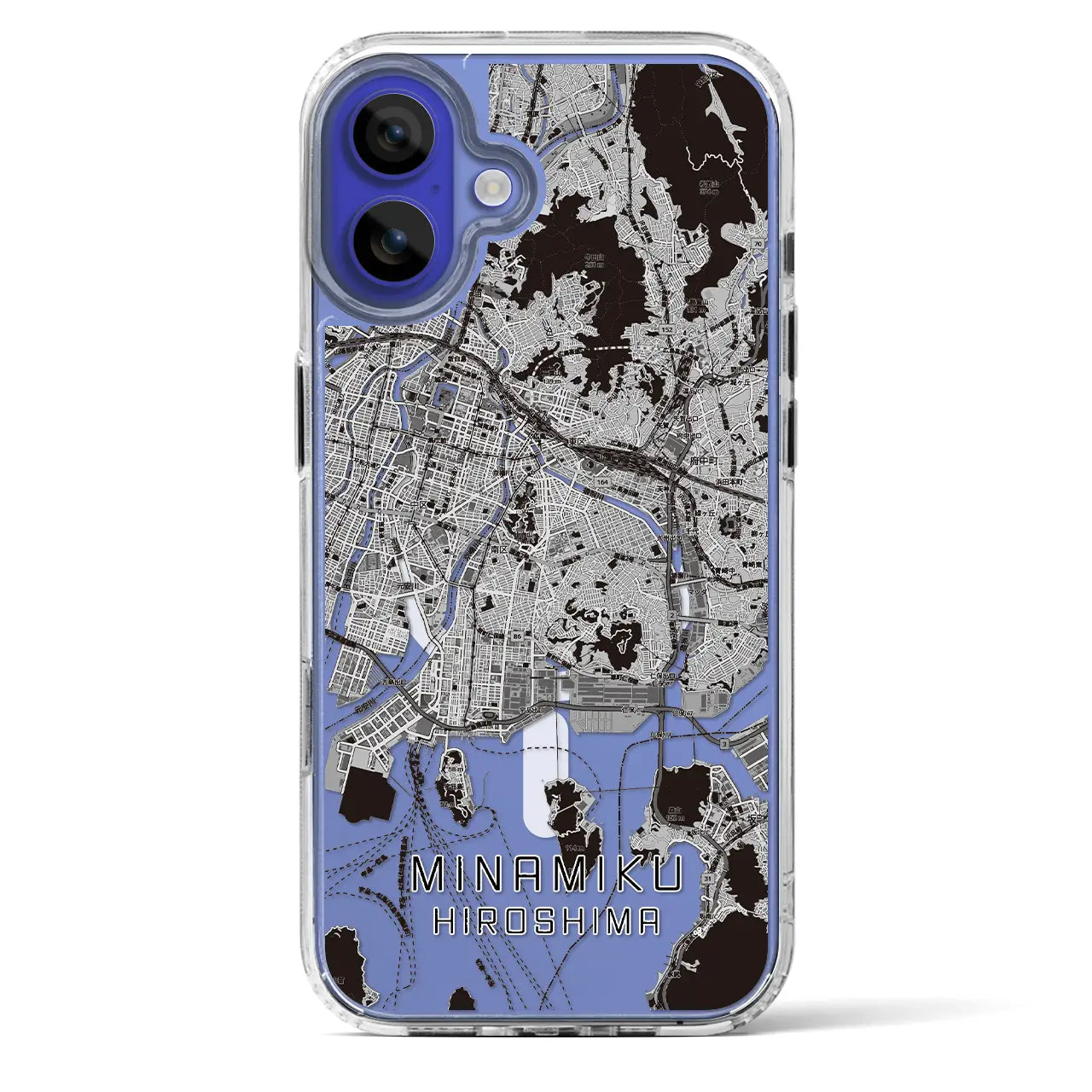 【南区（広島市）】地図柄iPhoneケース（MagSafeタイプ）