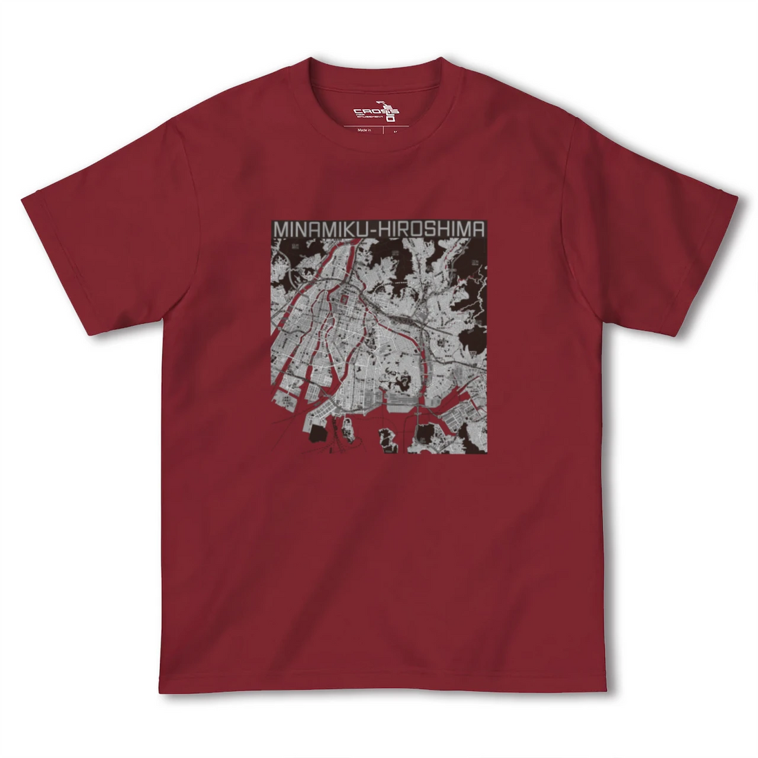 【南区（広島県）】地図柄ヘビーウェイトTシャツ