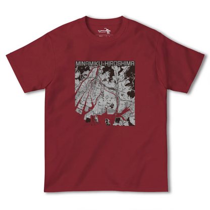 【南区（広島県）】地図柄ヘビーウェイトTシャツ