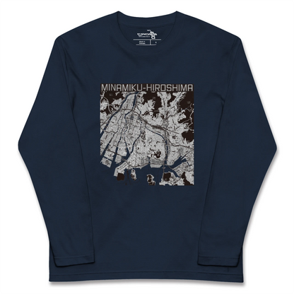 【南区（広島県）】地図柄ロングスリーブTシャツ