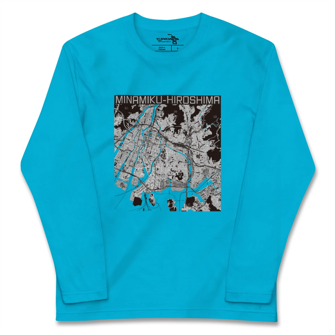 【南区（広島県）】地図柄ロングスリーブTシャツ