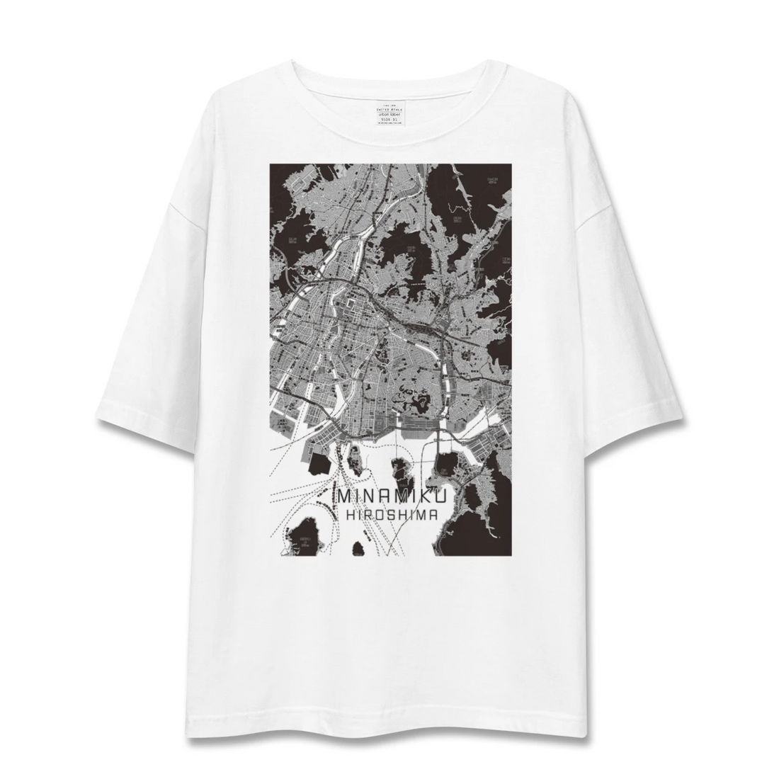 【南区（広島県）】地図柄ビッグシルエットTシャツ