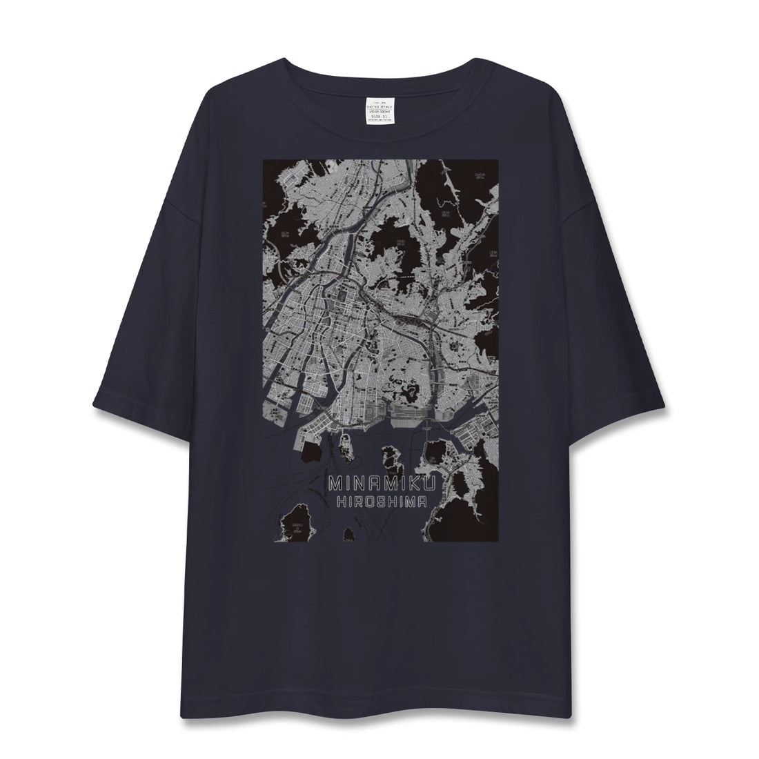 【南区（広島県）】地図柄ビッグシルエットTシャツ