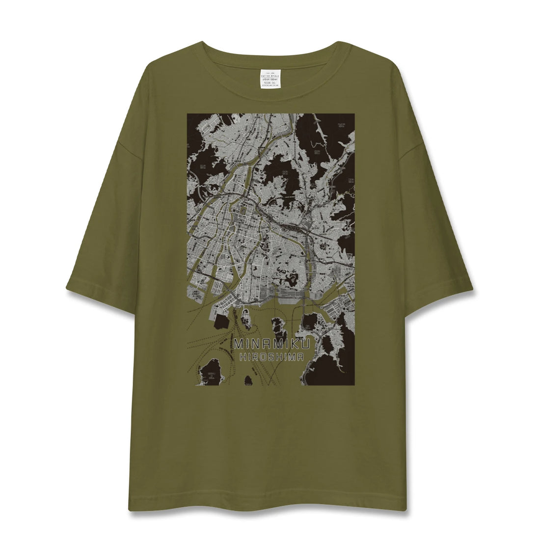 【南区(広島県)】地図柄ビッグシルエットTシャツ