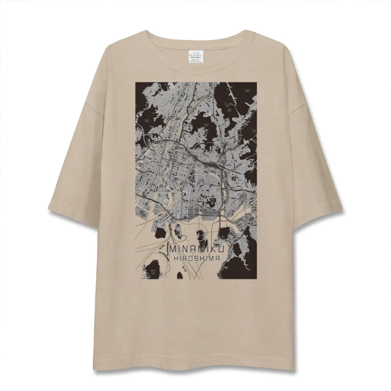 【南区（広島県）】地図柄ビッグシルエットTシャツ