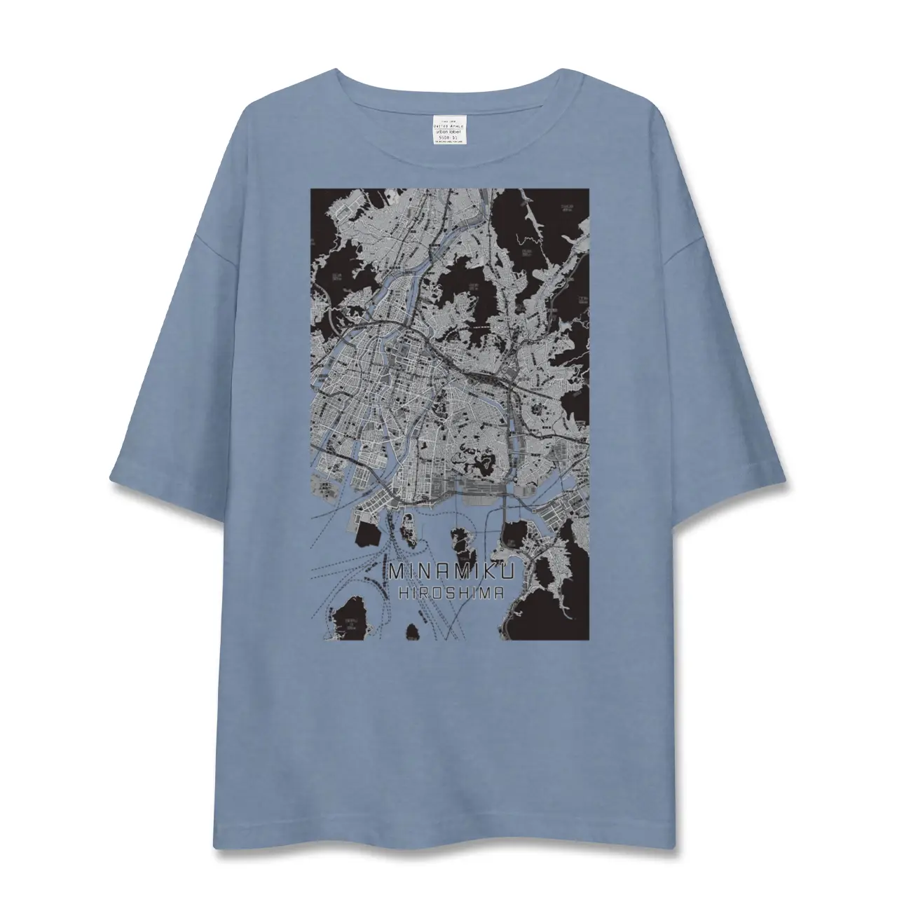 【南区（広島県）】地図柄ビッグシルエットTシャツ