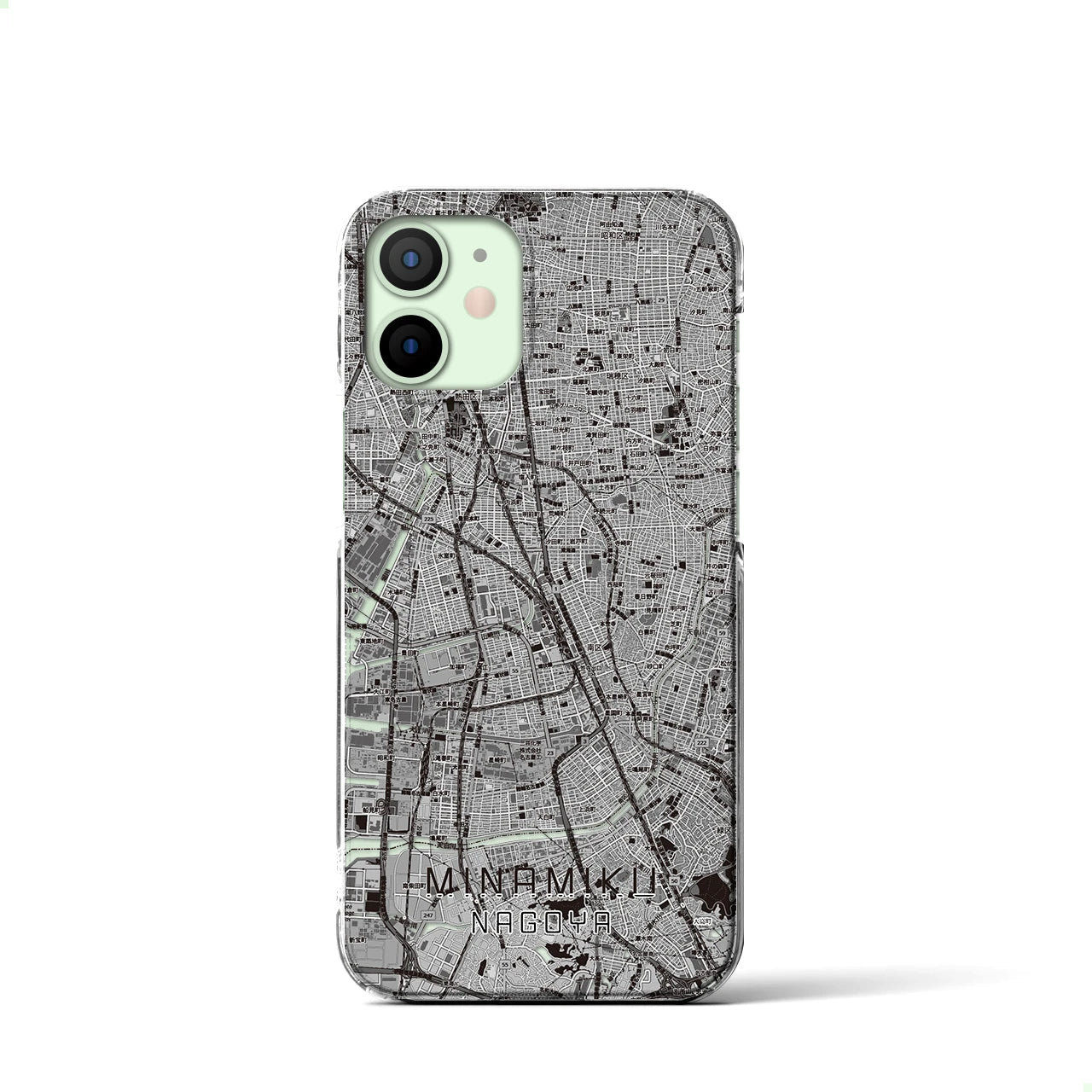 【南区（名古屋市）】地図柄iPhoneケース（クリアタイプ）