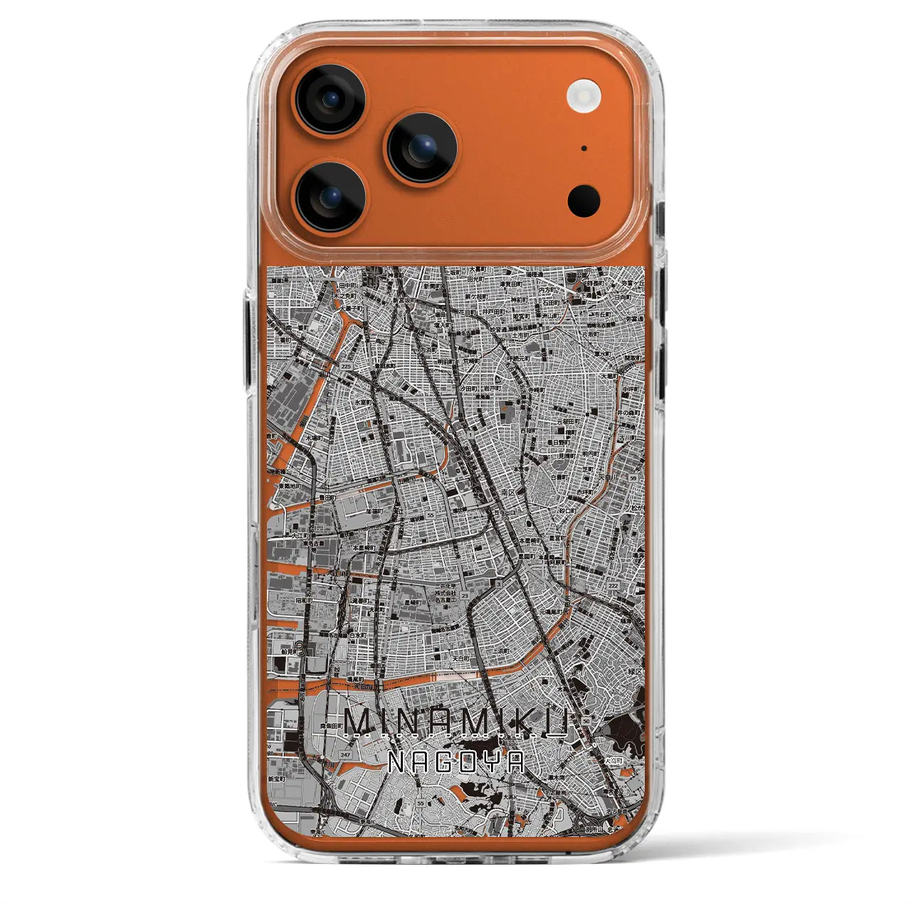 【南区（名古屋市）】地図柄iPhoneケース（MagSafeタイプ）