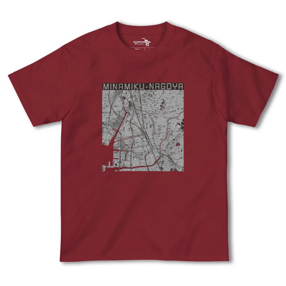 【南区（名古屋市）（愛知県）】地図柄ヘビーウェイトTシャツ