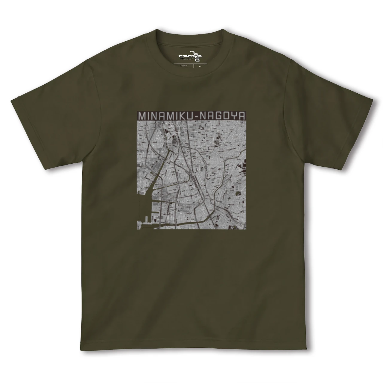 【南区（名古屋市）（愛知県）】地図柄ヘビーウェイトTシャツ
